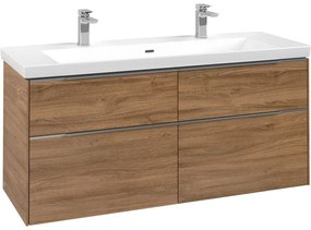 VILLEROY &amp; BOCH Subway 3.0 závesná skrinka pod umývadlo, 4 zásuvky, 1272 x 478 x 429 mm, Oak Kansas, C60200RH