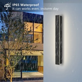 Brilagi - LED vonkajšie nástenné svietidlo LINEAR LED/12W/230V 4000K IP65 čierne