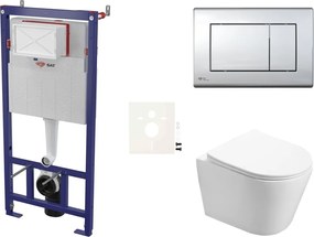Závesný WC set do ľahkých stien / predstenová SAT Infinitio SIKOSSIN21K
