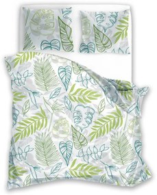 POSTEĽNÉ OBLIEČKY 140x200 + 70x90 LISTY HARMONY 013