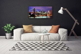 Obraz na plátne Most mesto architektúra 125x50 cm
