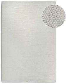 Krémovobiely ručne tkaný koberec s prímesou vlny 190x280 cm Pradesh Natural White – Elle Decoration