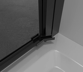 CERANO - Sprchové krídlové dvere Porte L/P - 8 mm - čierna matná, grafitové sklo - 90x195 cm, CER-CER-8050BD7249