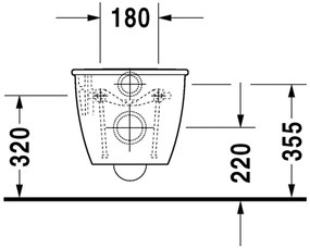 Duravit Darling New - Závesné WC 540x370 mm, biela 2545090000