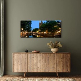 Obraz nočného historického mesta (120x50 cm)