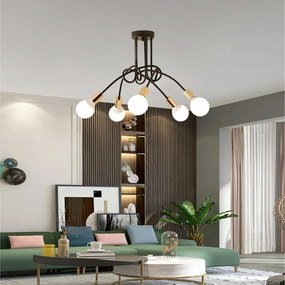 Stropné svietidlo Paradise 5 čierne/zlaté