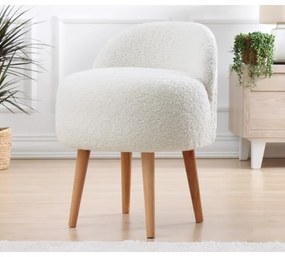 Taburet MIKI, priemer 46 cm, biela