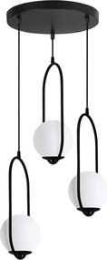 Závesné svietidlo Florence, 3x biele sklenené tienidlo, b, o, U