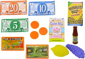 LEAN Toys Detská cukráreň s donutmi – pokladňa a mikrovlnka, súprava