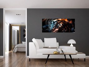 Obraz ležiaceho tigra (120x50 cm)