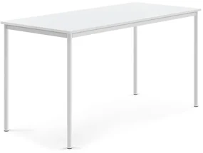 Stôl SONITUS, 1800x800x900 mm, HPL - biela, biela