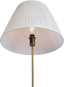 Stojacia lampa bronzová so skladaným tienidlom krémovým 45 cm nastaviteľná - Parte