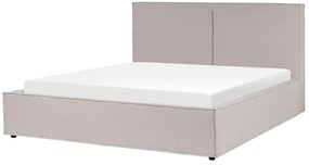 Čalúnená posteľ 180 x 200 cm svetlosivá MOISSAC Beliani