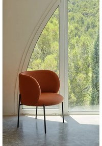 Oranžové kreslo z imitácie kože Mogi - Teulat