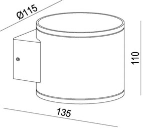 Lucide 28803/01/30 - Vonkajšie nástenné svietidlo OXFORD 1xG9/5W/230V IP54 čierna