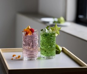 Poháriky na koktaily Tiki 450 ml priehľadné 4 ks