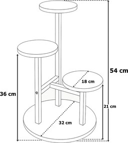 Stojan na kvety MIGUEL RUSTIC dub