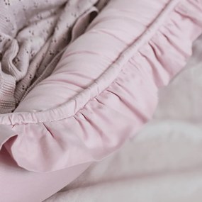 Saténovo bavlnené hniezdo pre bábätká sýto ružová