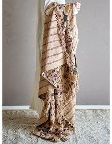 Hnedá deka z recyklovanej bavlny 130x160 cm Eydis – Bloomingville