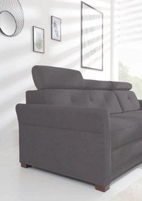 Rohová sedacia súprava Harris, tmavo šedá tkanina, pravý roh