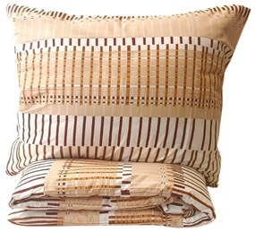 Obliečky bavlnené Miranda Brown 200x140cm+90x70cm TiaHome