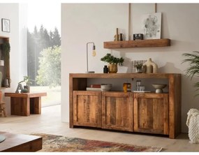furniture-nabytek.cz - Masívna nástenná polica Country z mangového dreva, lakovaná, hnedá – 100 cm