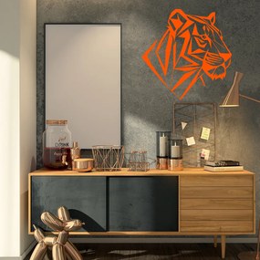 Veselá Stena Samolepka Profil Tigra Farba: oranžová, Veľkosť: 80 x 80 cm