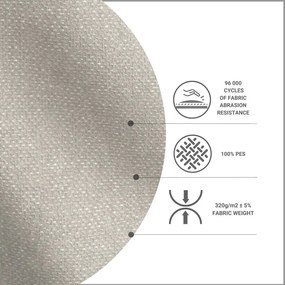 Sivobéžová čalúnená jednolôžková posteľ 100x200 cm Albumy – Maison de Rêve