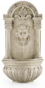 Blumfeldt Löwenstein, nástenná fontána, záhradná, solárny panel, 2 W, LED, polyresín, vzhľad kameňa