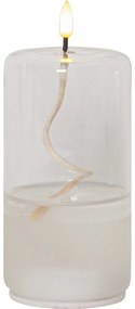 Biela LED sviečka v skle Star Trading Flamme Float, výška 17,5 cm