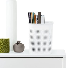 Rotho Úložný box s vekom a s držadlami BRISEN 7l, 26x18x21cm, biely