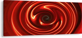 Abstraktný obraz - červená špirála (120x50 cm)
