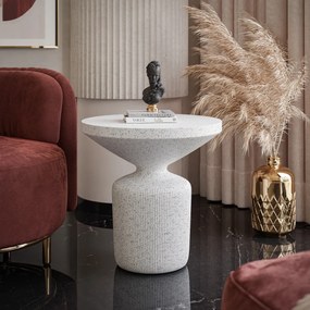 OKRÚHLY KONFERENČNÝ STOLÍK THEA BIELY