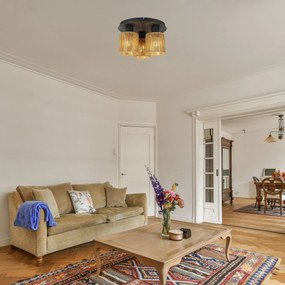 Toolight Toolight, stropné svietidlo 3xE27, APP1819-3CPR, čierna-hnedá, OSW-00620