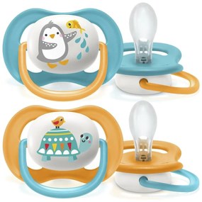AVENT Cumlík Ultra Air Animals, 6-18m - Tučniak/Korytnačka, modrý, oranžový