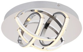 GLOBO Kúpeľňové stropné dizajnové svetlo LED KEANA, 15 W, teplá biela, IP44