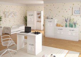 Roztomilá detská posteľ  180 x 90 cm so sivým čelom a macíkom