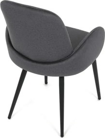 Jedálenská stolička zamatová, sivá DCL-X7129 GREY2
