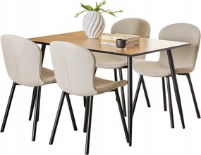 Jídelní set Wilma 120 cm dub divoký/černý