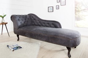 Leňoška CHESTERFIELD, Vintage, šedá