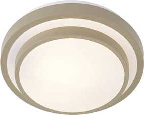Moderné stropné svietidlo sivohnedé s bielou farbou 25 cm IP44 - Walden