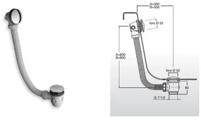 Bruckner - Vaňová súprava CLICK-CLACK biela/lesklý chróm