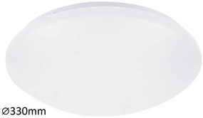 Rabalux LED stropné svietidlo Lucas 18W | 1170lm | 4000K| IP20 | 33cm - kruhové biele