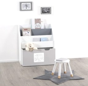 Atmosphera Créateur d'intérieur Knižnica so zásuvným boxom sivá