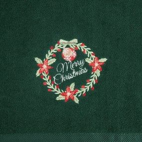 VIANOČNÝ BAVLNENÝ UTERÁK KARMEN SADA 3KS 70X140 CM ZELENÁ