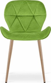 Jedálenská stolička MANGO VELVET, svetlozelená