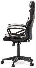 BONTEC Herné kreslo, hojdací mechanizmus, strieborná ekokoža, KA-Y341 SIL Farba: Strieborná