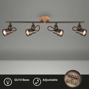 Briloner 2872-045 - LED Bodové svietidlo TAHUN 4xGU10/5W/230V 3000K hnedá