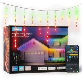Govee - LED RGBIC Vonkajšia reťaz Smart cencúle 10m Wi-Fi Matter IP65