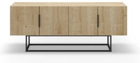 TV stolík v dekore duba v prírodnej farbe 140x55 cm Titan – Marckeric